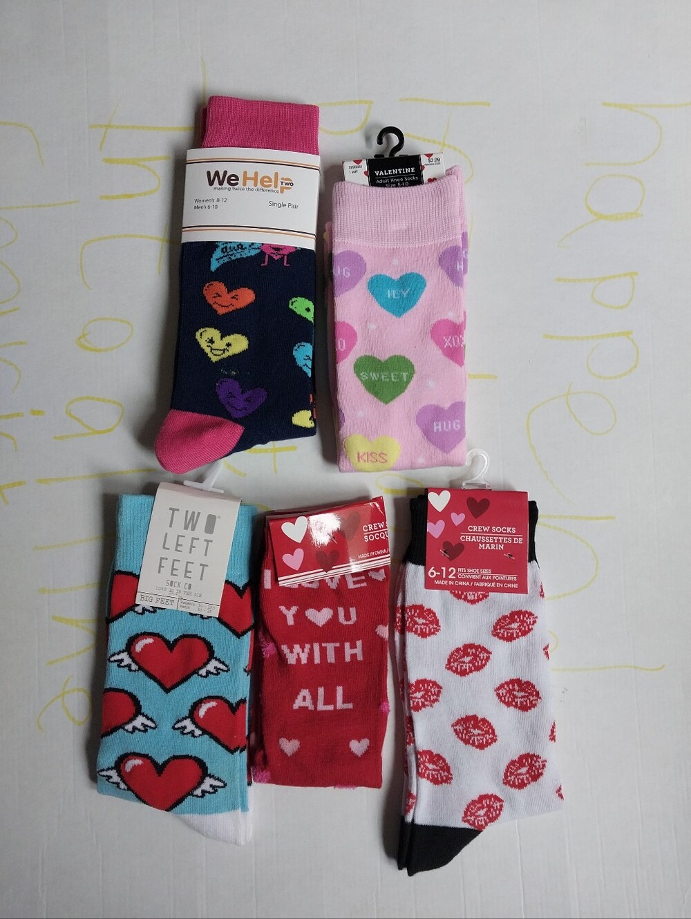Hearth Valentine Pack Socks - Pink